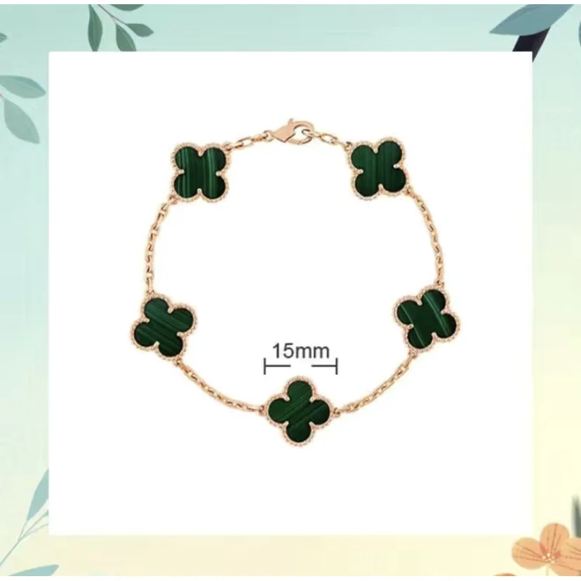 Van Cleef & Arpels Alhambra Rose Gold Malachite Bracelet