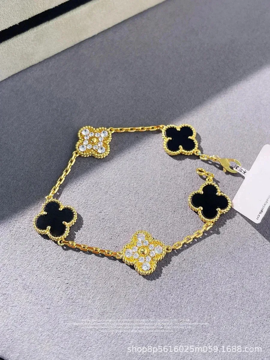 Van Cleef & Arpels Alhambra Gold Black Onyx Bracelet