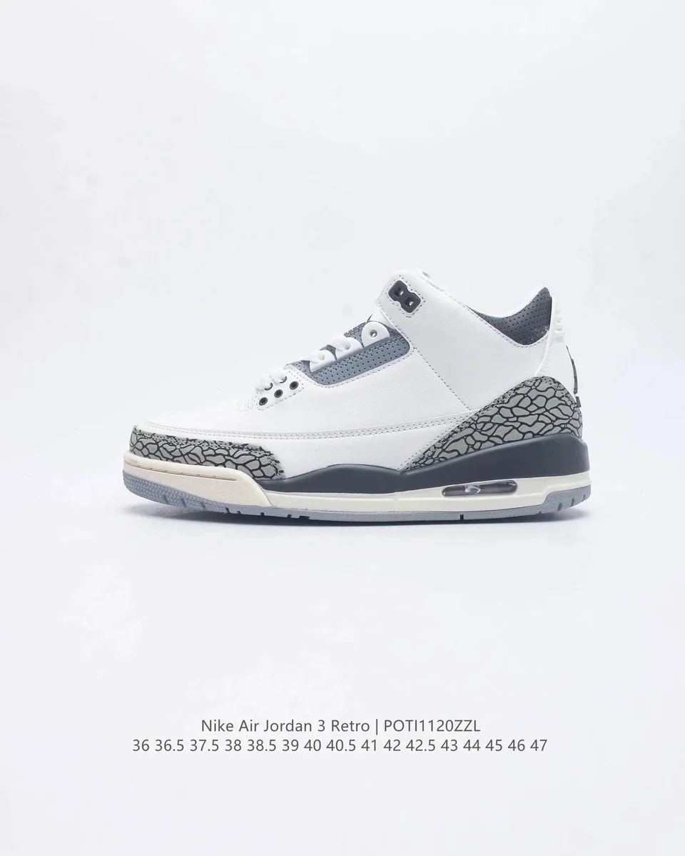 Nike Air Jordan 3 Retro White Cement Sneakers