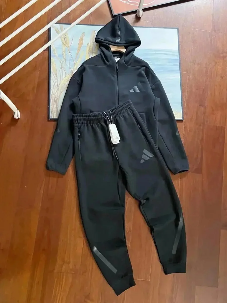 Adidas Classic Football Black Tracksuit Set