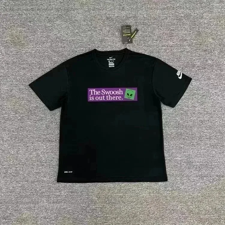 Nike The Swoosh is out there. Black T-Shirt