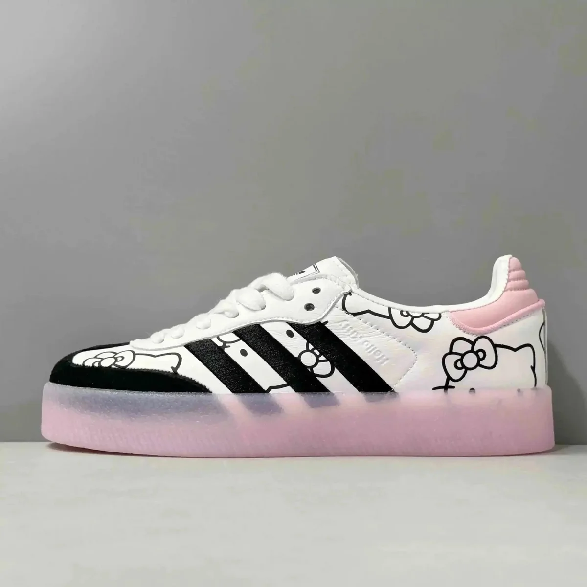 Adidas Samba Hello Kitty Triple White Sneakers
