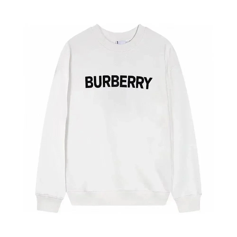 Burberry White Logo Crewneck Sweatshirt