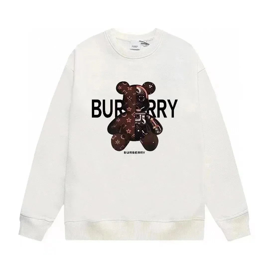 Burberry Bear Print Crewneck Sweatshirt White