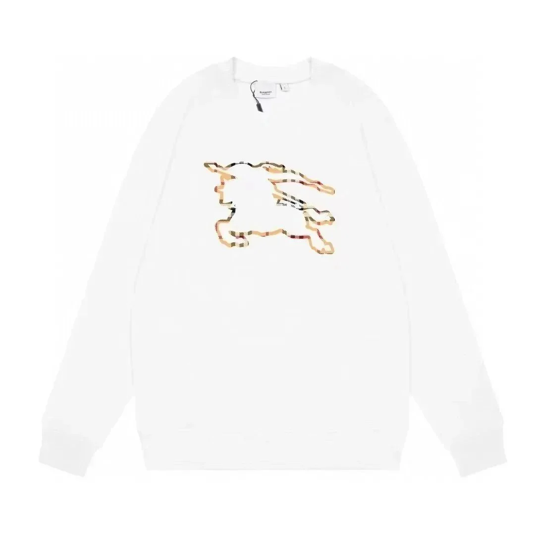 Burberry White Vintage Check Outline Sweatshirt