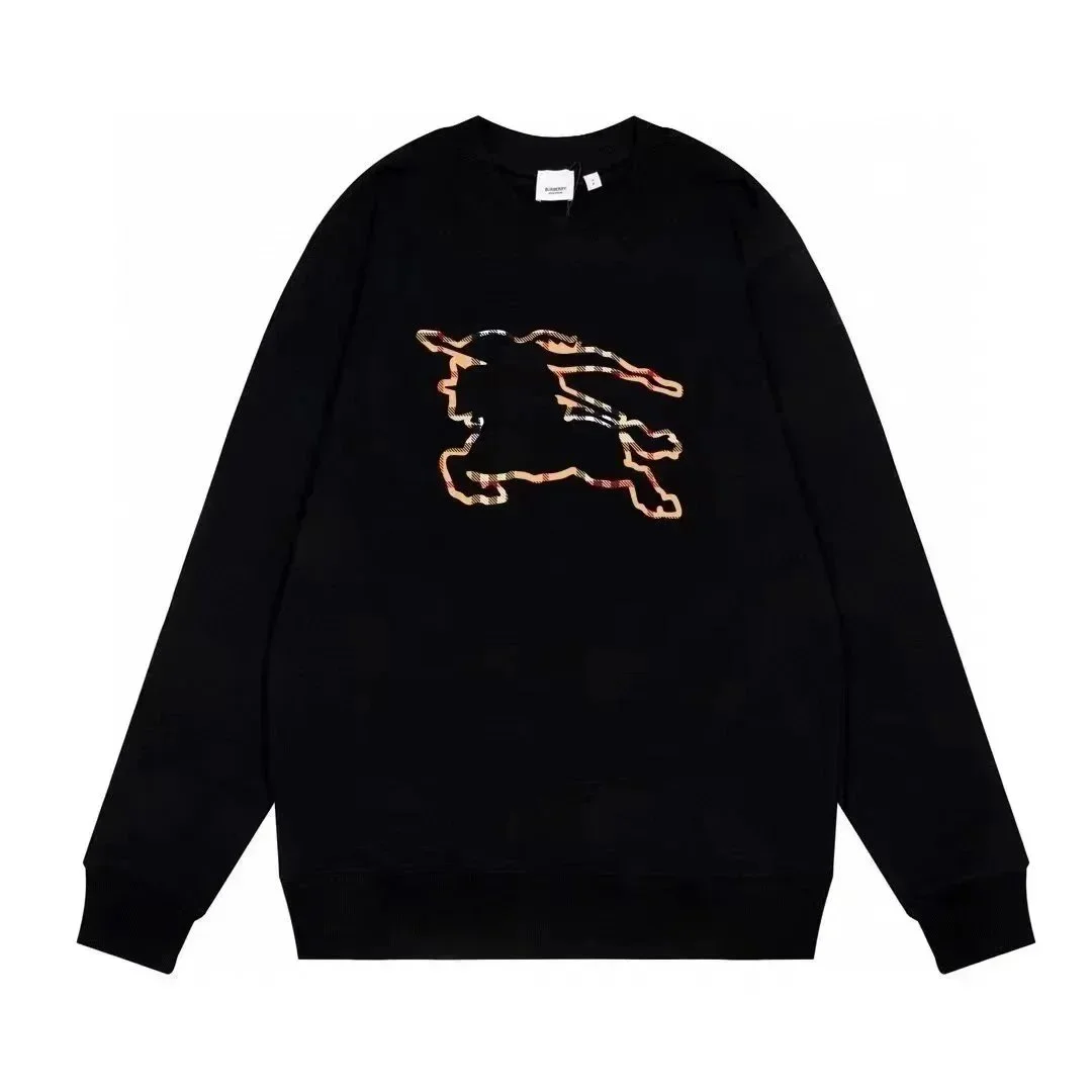 Burberry Black Vintage Check Outline Sweatshirt