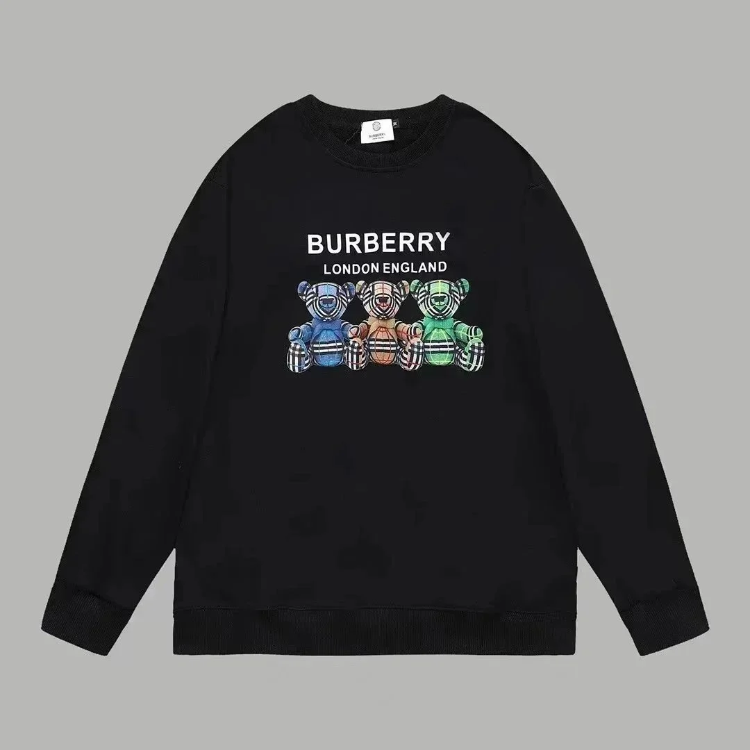Burberry Black Bear Print Crewneck Sweatshirt