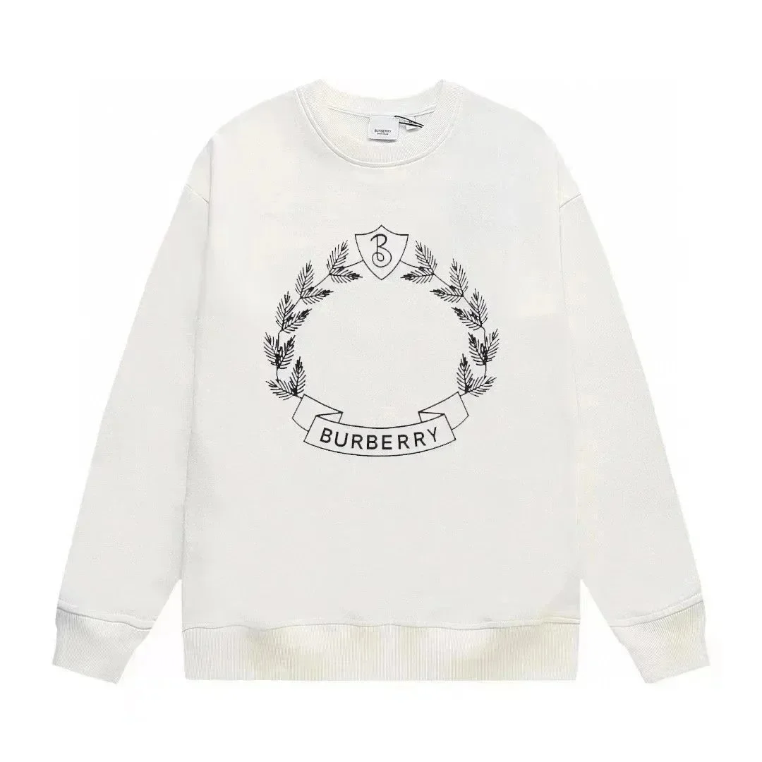 Burberry White Laurel Wreath Crewneck Sweatshirt