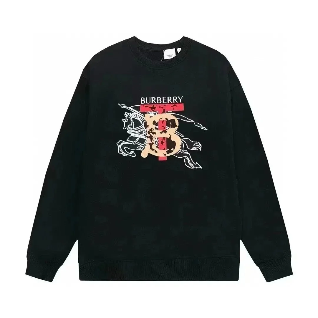Burberry Black Equestrian Knight Sweatshirt