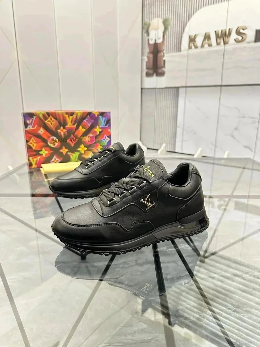 Louis Vuitton LV Trainer Black Leather Sneakers