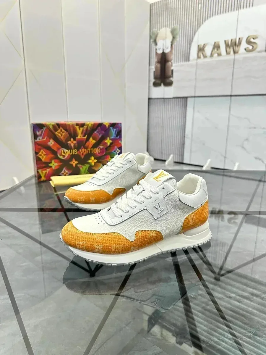 Louis Vuitton LV Trainer White & Gold Sneakers