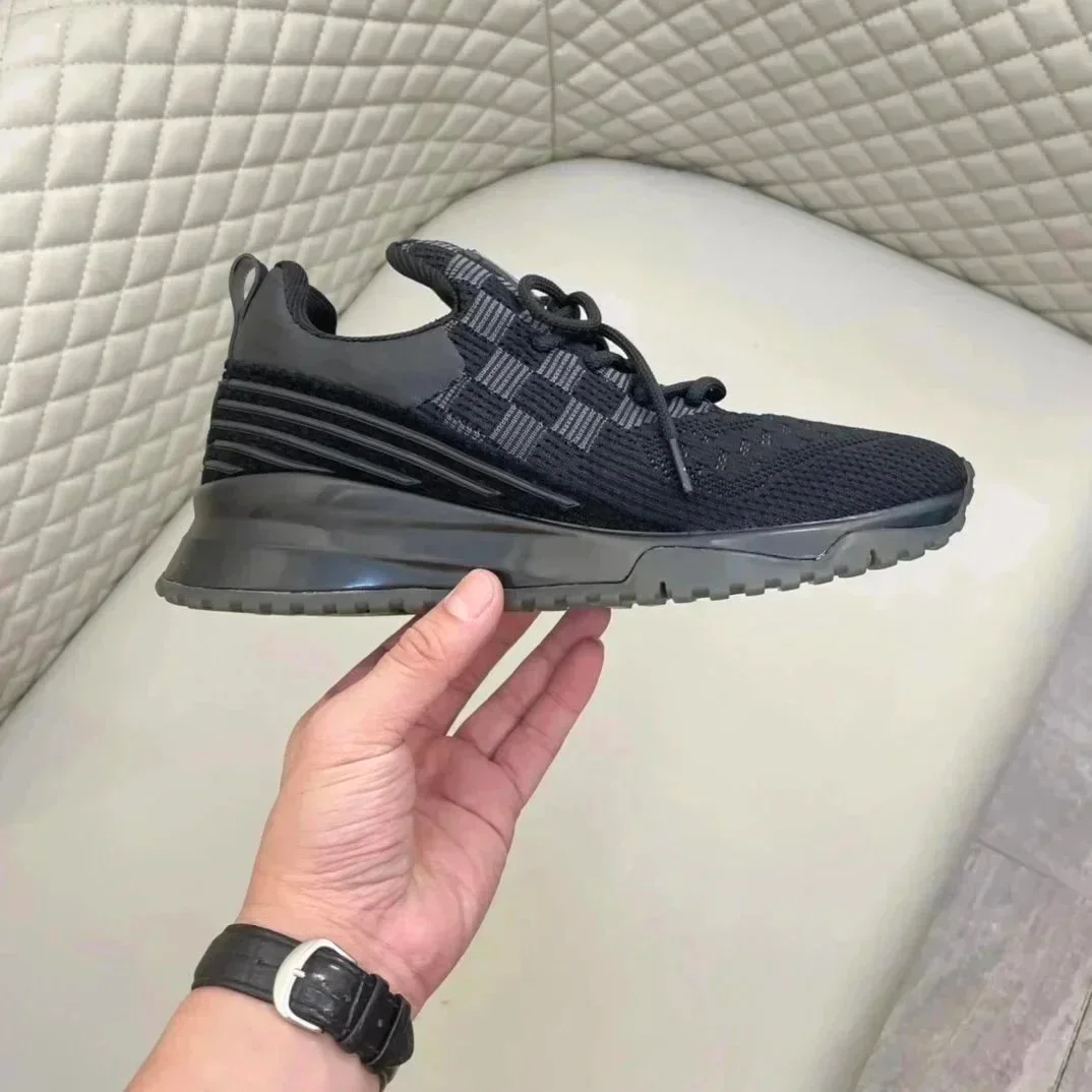 Unisex Black Mesh & Suede Sneakers