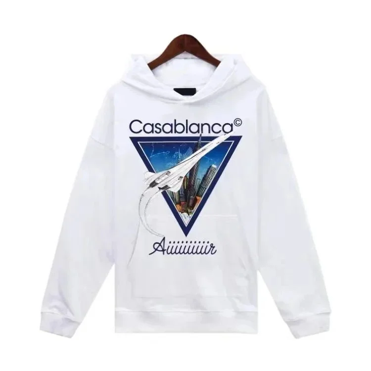 Casablanca Airplane Print Hoodie White Casual