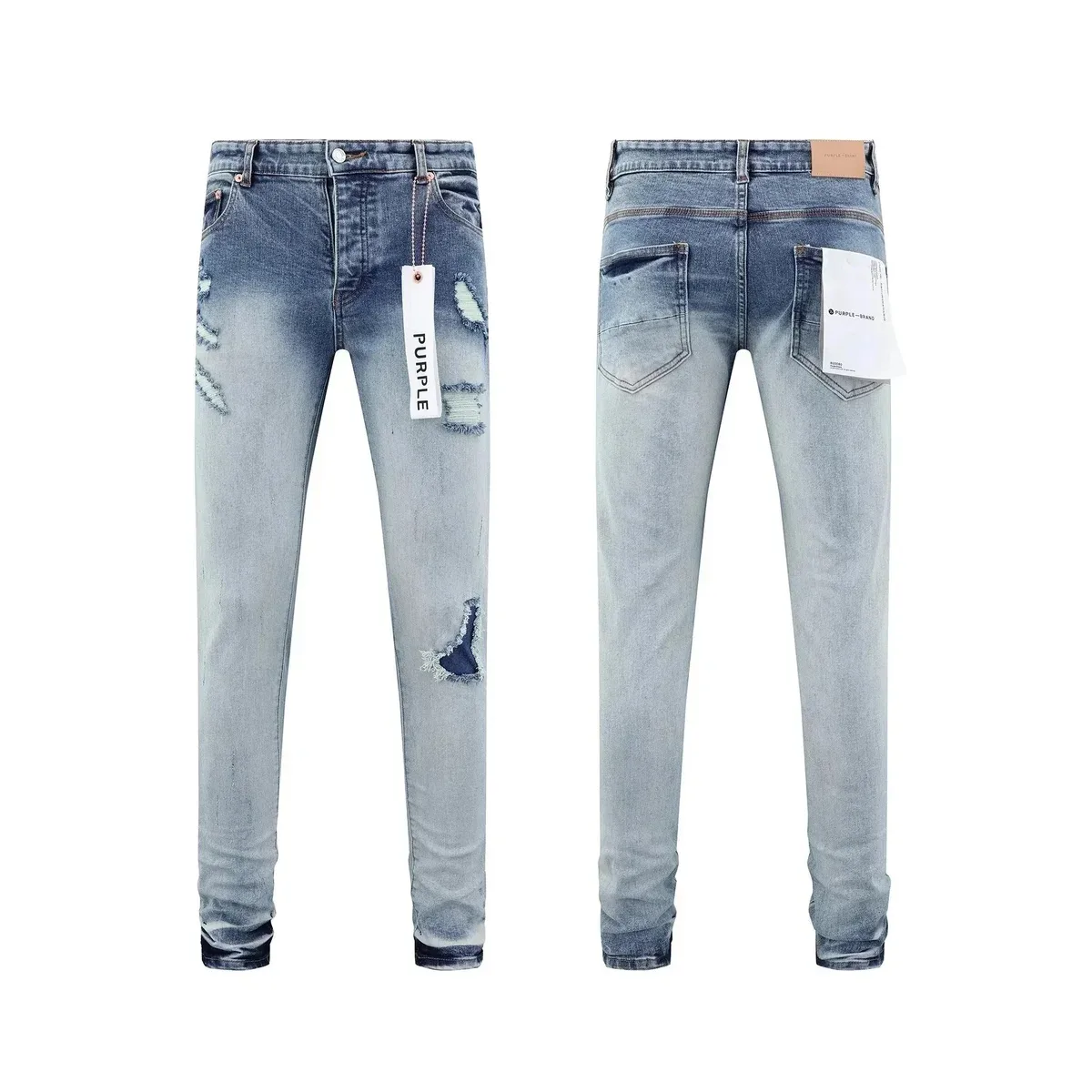 Purple Brand P001 Distressed Blue Jeans