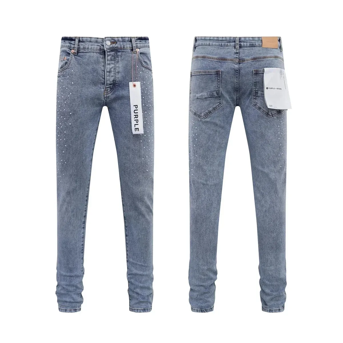 Purple Brand P001 Star Print Jeans Light Blue