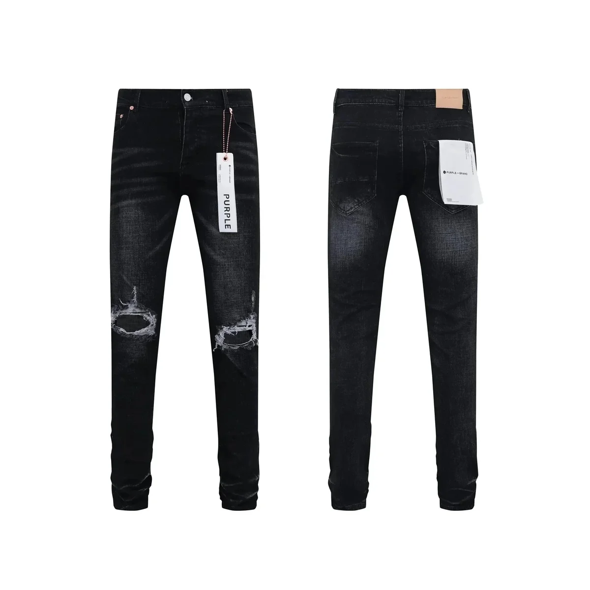 Purple Brand P001 Black Distressed Jeans
