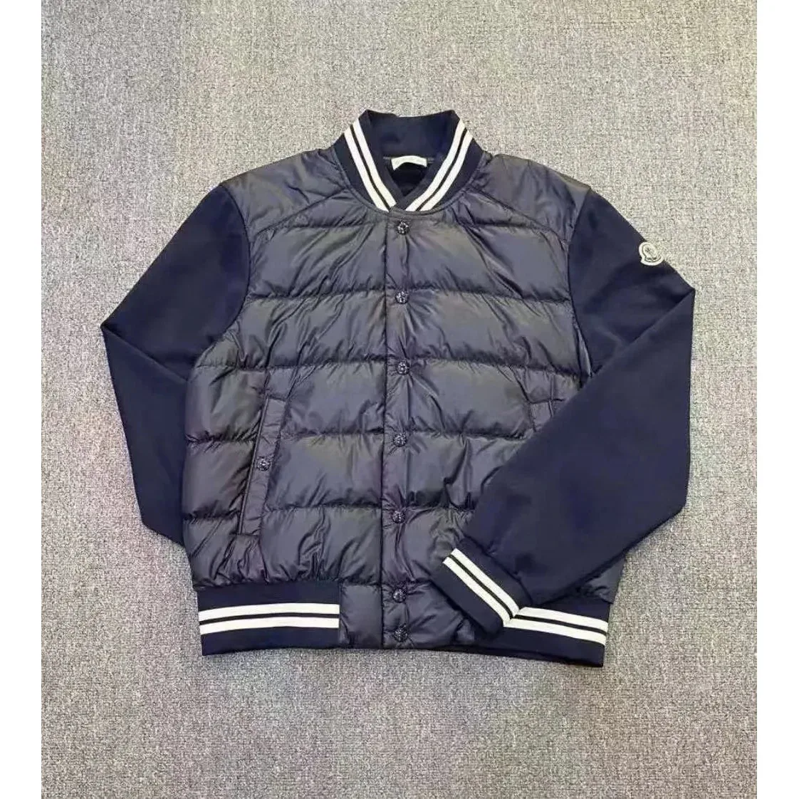 Moncler High-neck Puffer Jacket Navy