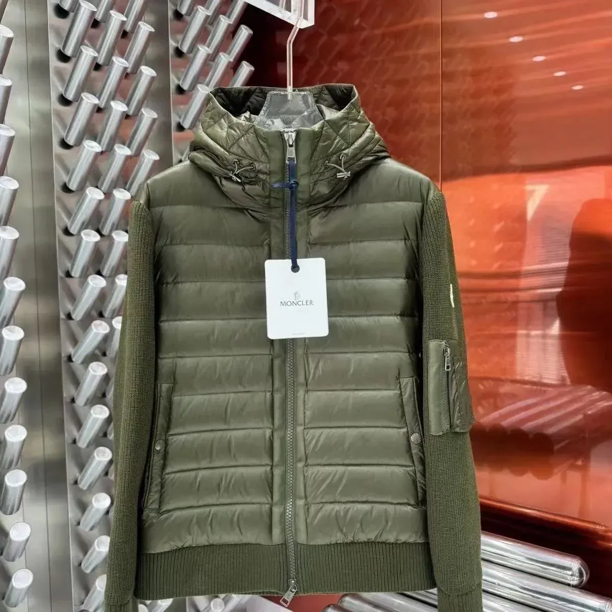 Moncler Green Hooded Lightweight Coat