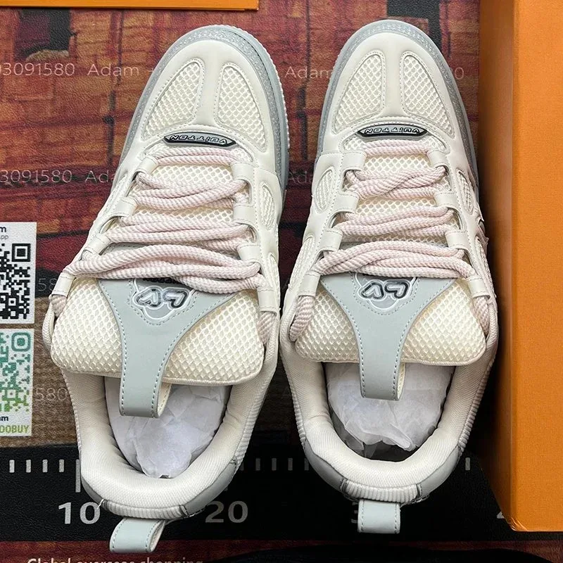 47 White Mesh Sneakers