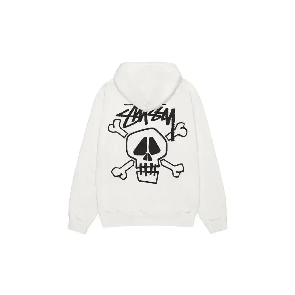 Stussy Stüssy Skull & Bones Hoodie White