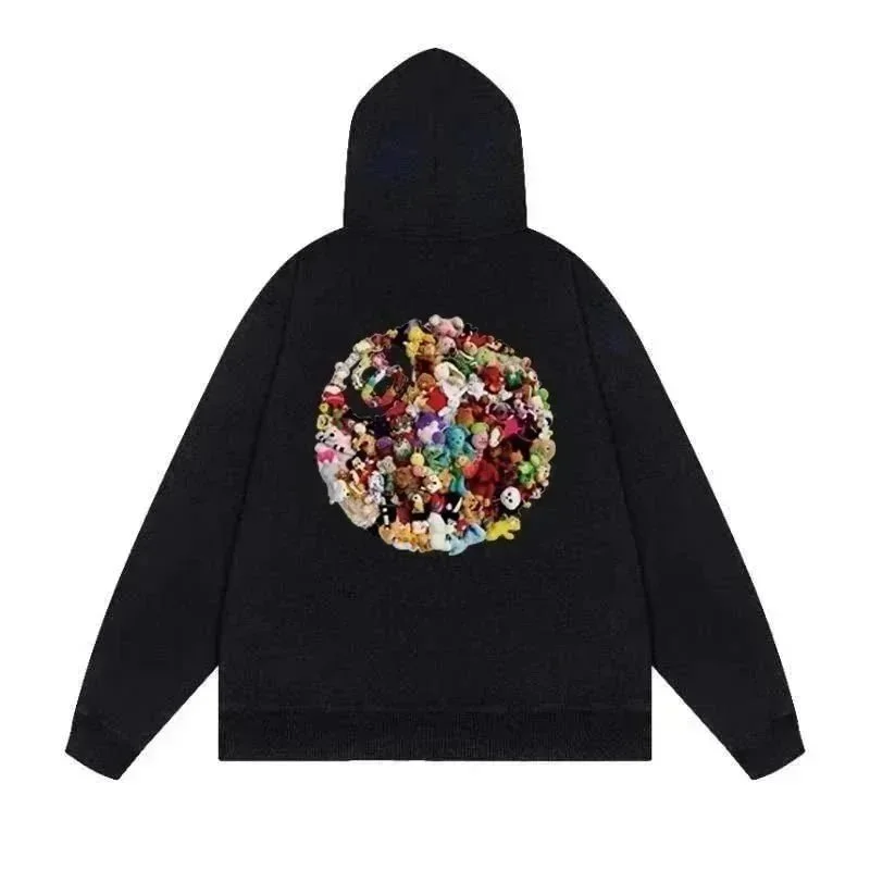 Black Peace Sign Hoodie Casual Streetwear