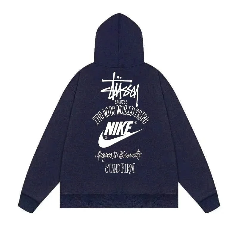 Stussy x Nike Hoodie Navy Solid Sweatshirt