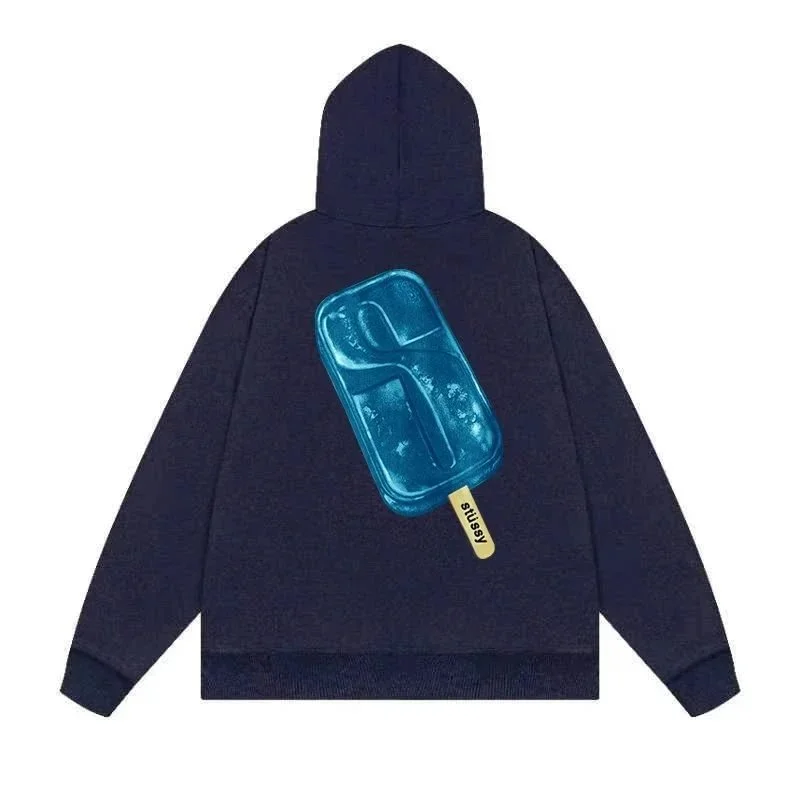 Stüssy Ice Pop Hoodie Navy Blue Sweatshirt