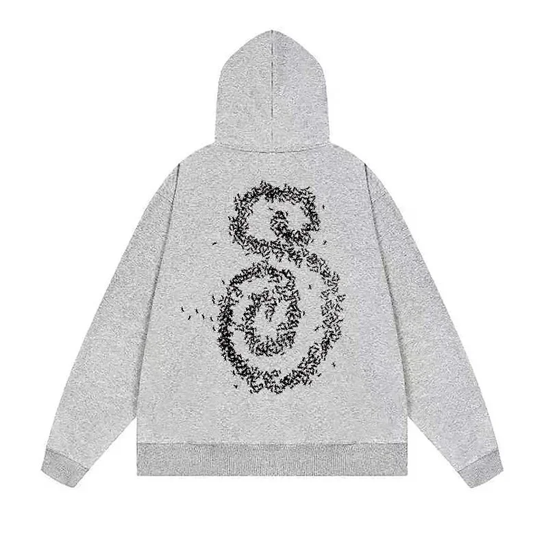 Unisex Grey 'S' Graphic Hoodie