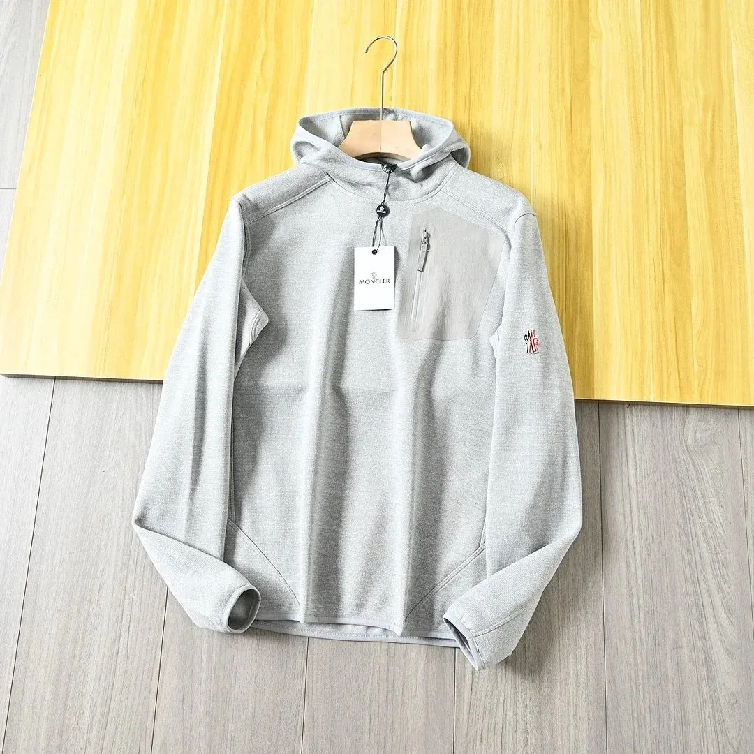 Moncler Grey Hoodie Sweatshirt