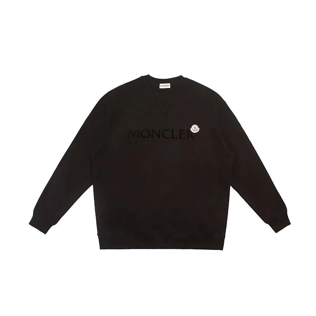 Moncler Black Logo Crewneck Sweatshirt
