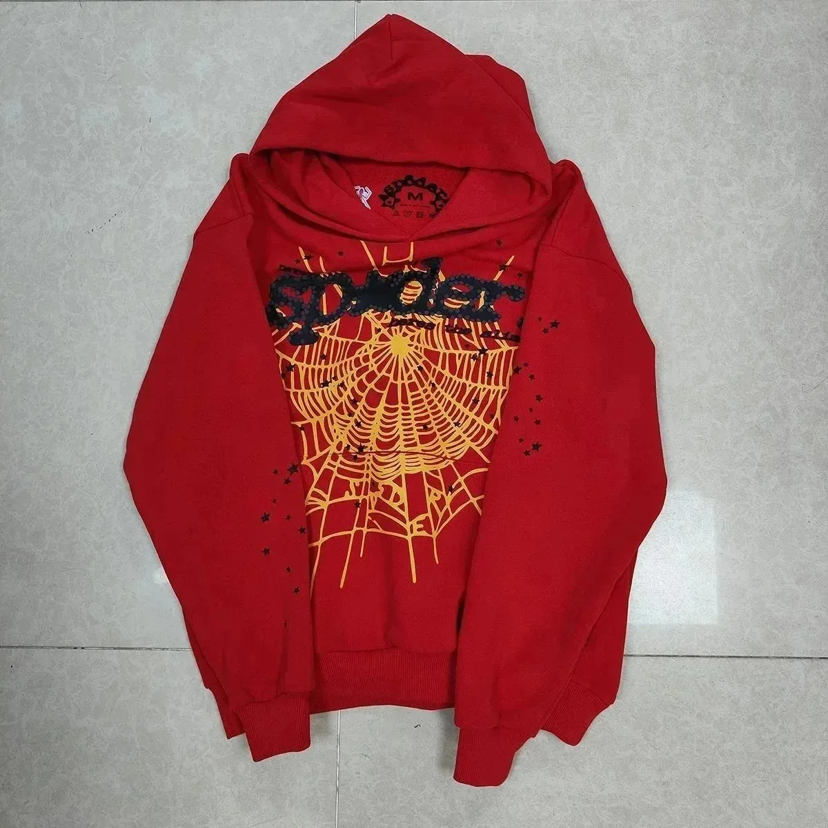 945 Red Spider Web Graphic Hoodie
