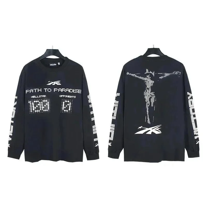 Hellstar Hellstar Path to Paradise Black Long Sleeve T-Shirt Black - 1