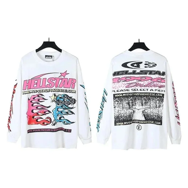 Hellstar White Graphic Long Sleeve T-Shirt