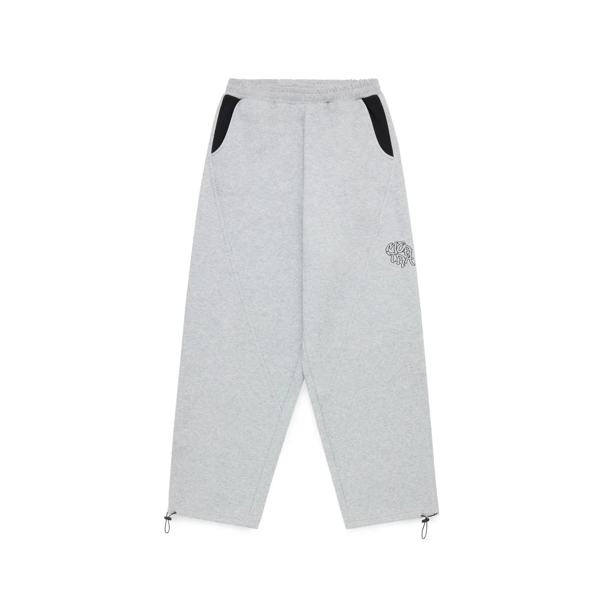 Gray '15' Sweatpants with Black Pockets