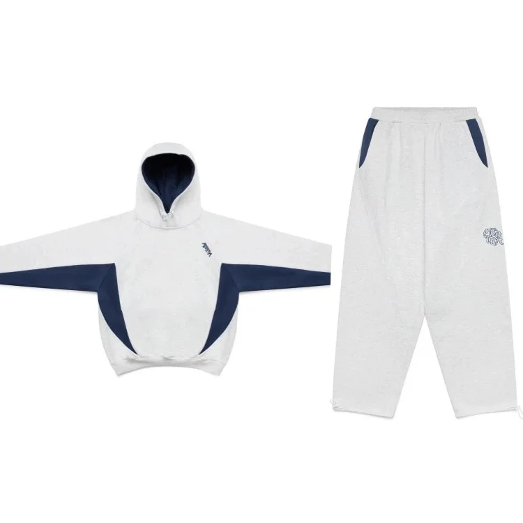 Unisex Tracksuit Set in Grey and Navy