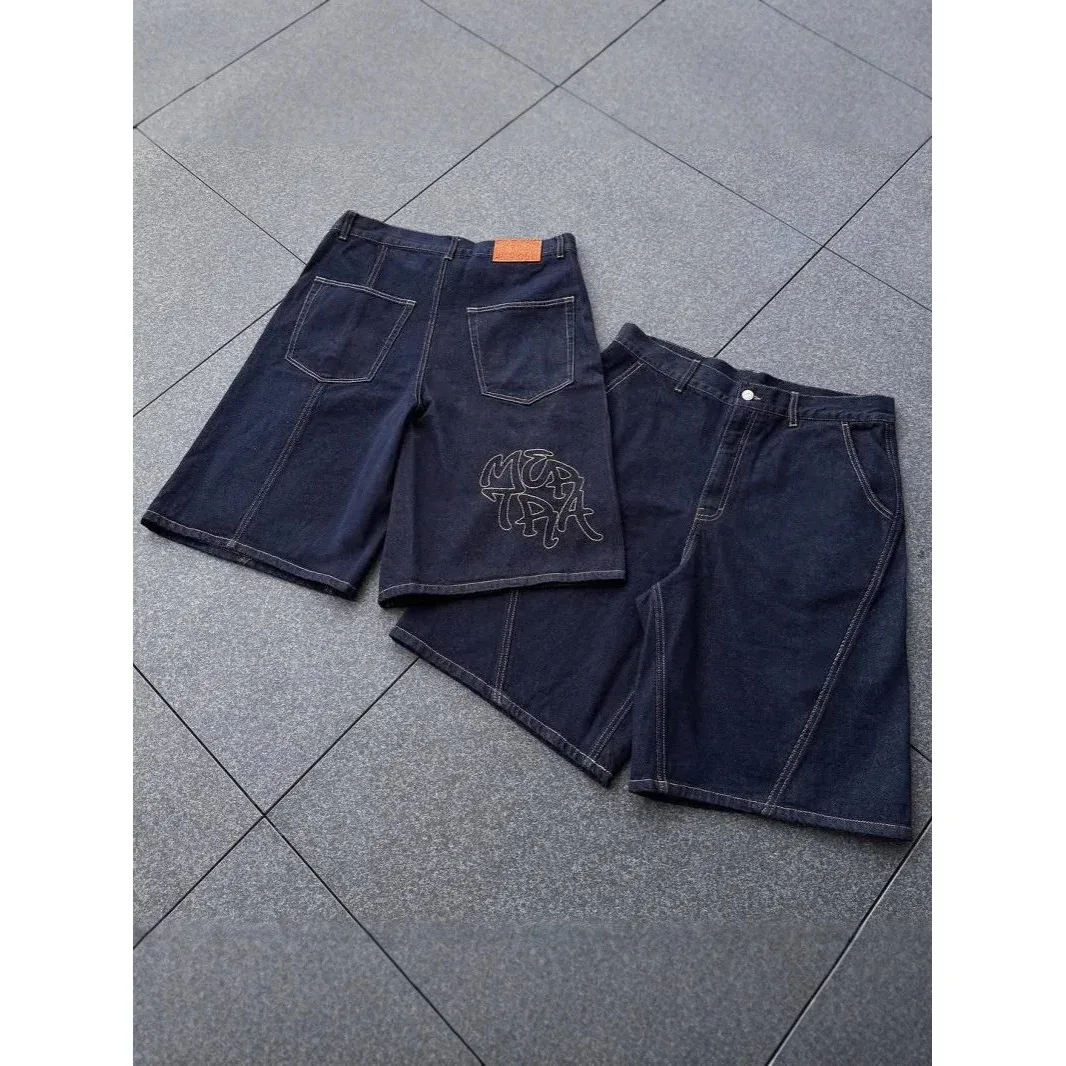 Unisex Denim MCATPA Shorts Dark Wash Casual