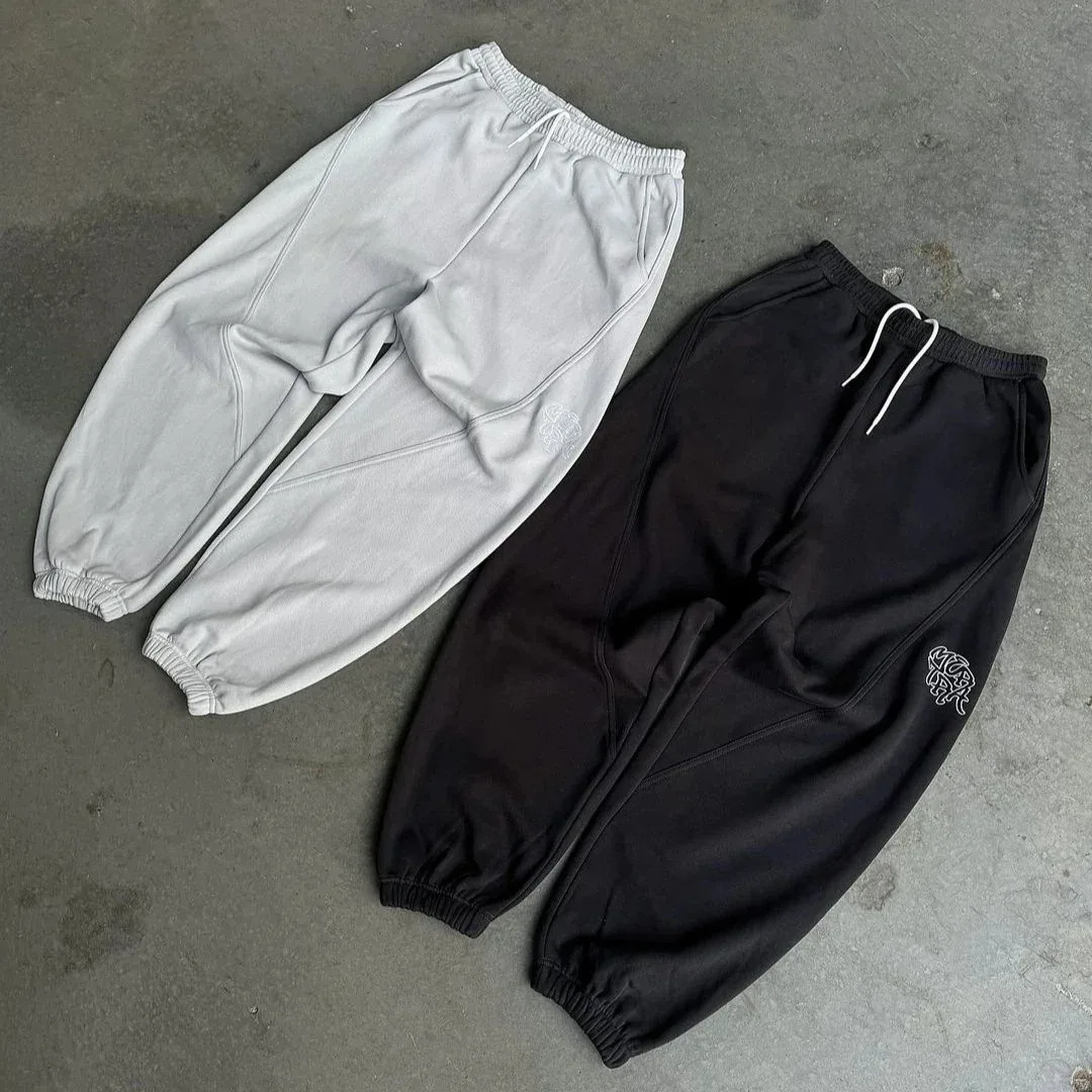 Unisex Sweatpants 09 Black Solid Comfort
