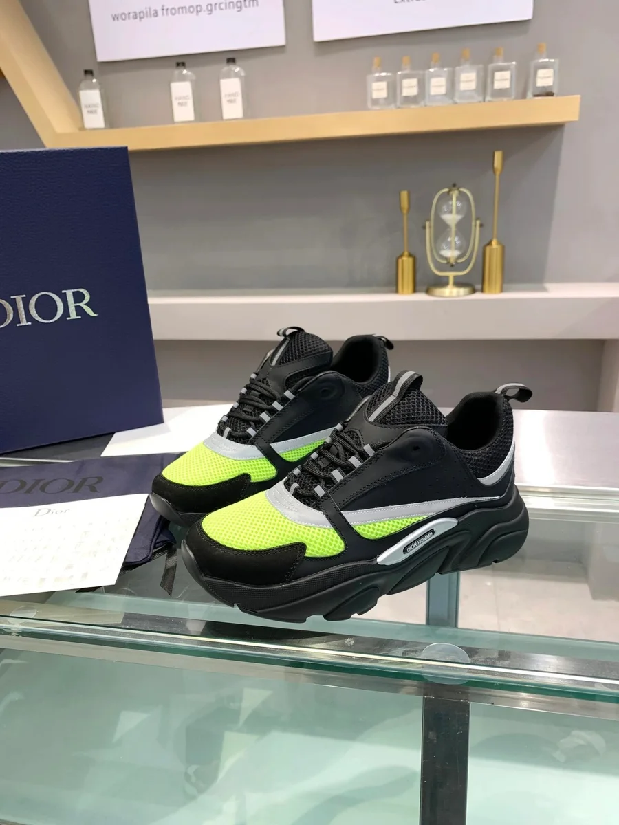 Dior Dior Book Tote Black & Neon Green Sneakers