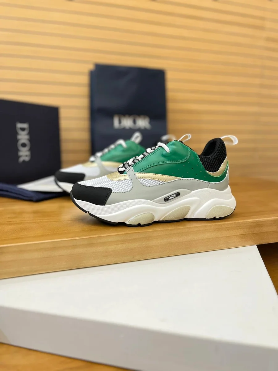 Dior Dior Book Tote Green & White Sneakers