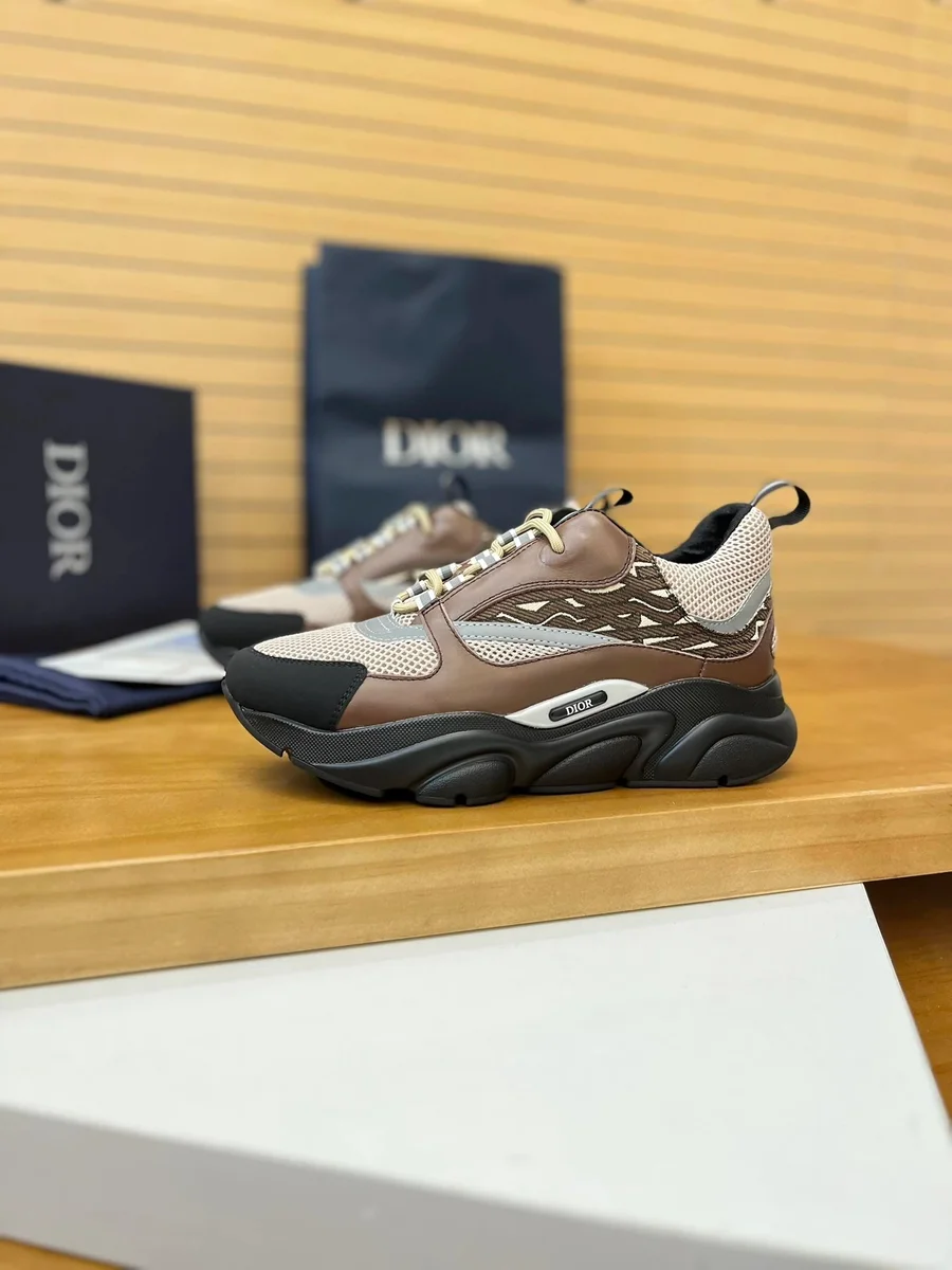 Dior Dior Book Tote Brown & Beige Sneakers