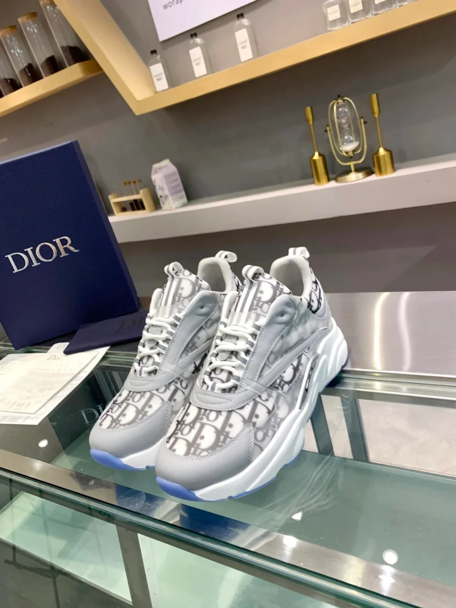 Dior Dior Book Tote Grey/White Sneakers