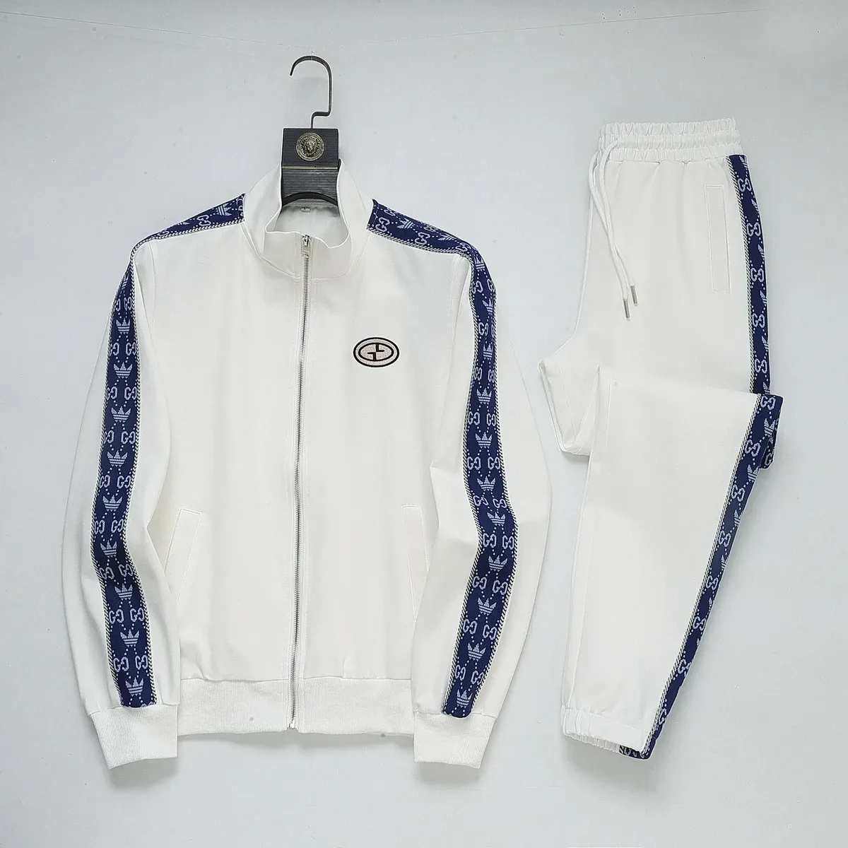 Gucci GG Monogram White & Navy Tracksuit Set