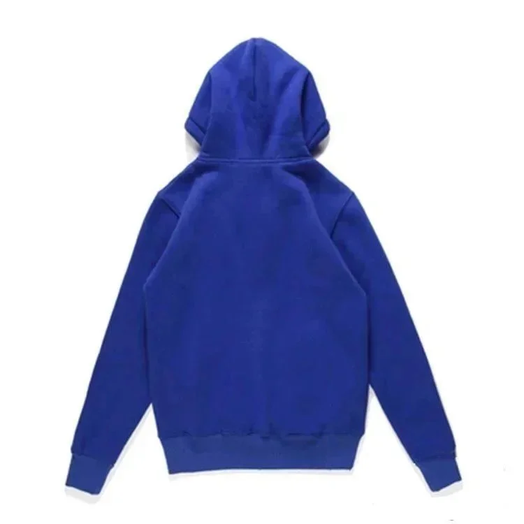 Front Little Red Heart Hoodie Sweatshirt Blue