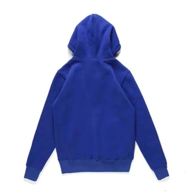 Front Red Heart Hoodie Blue Casual Sweatshirt