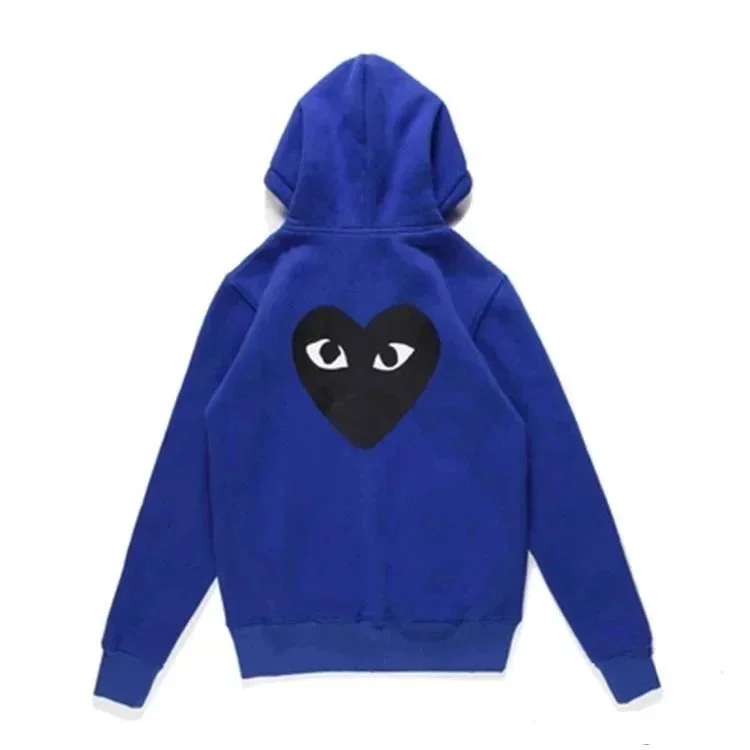 Comme des Garçons Blue Heart Hoodie