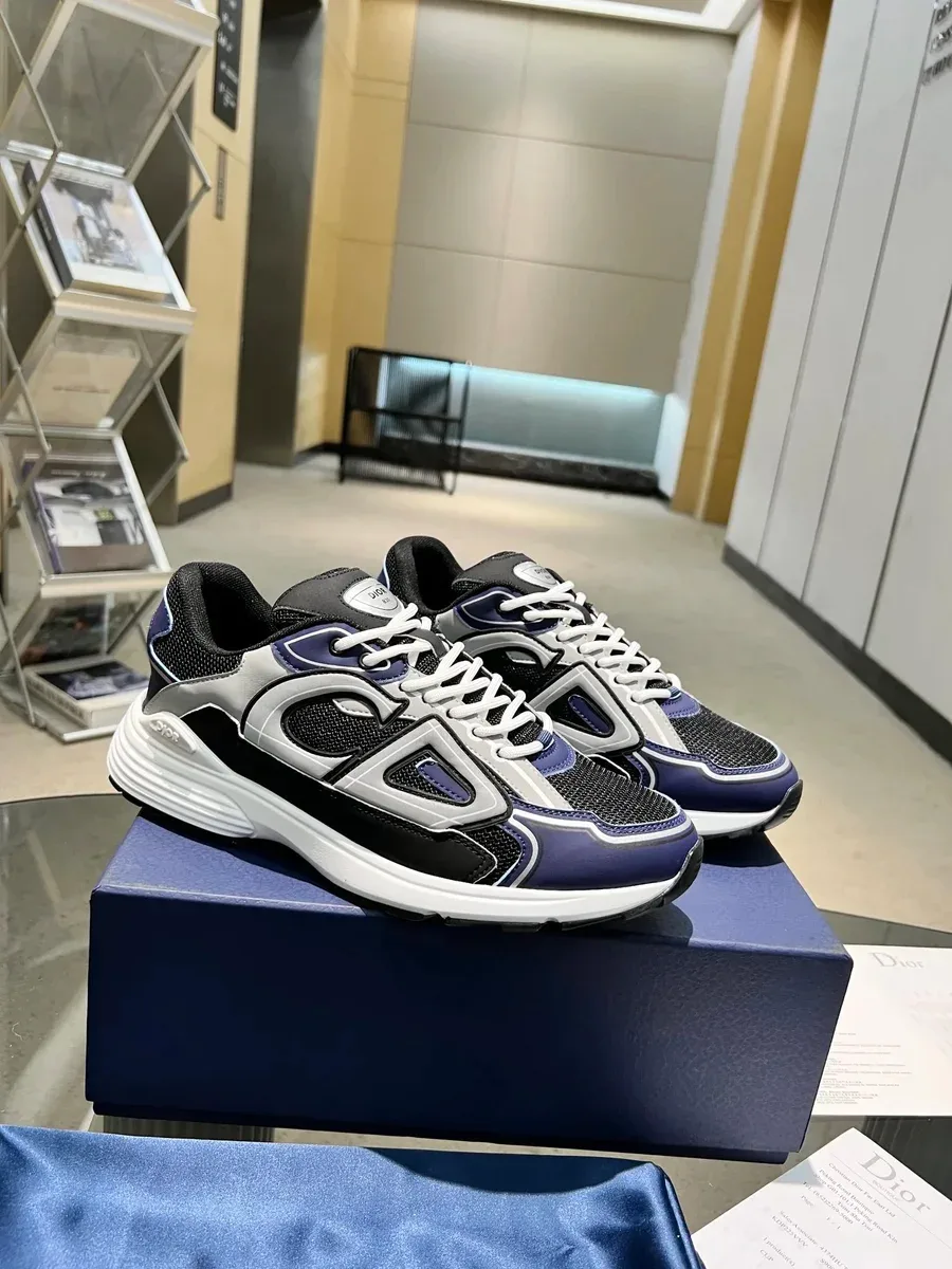 Dior Dior Air Force 1 Blue & Black Sneakers Blue - 1