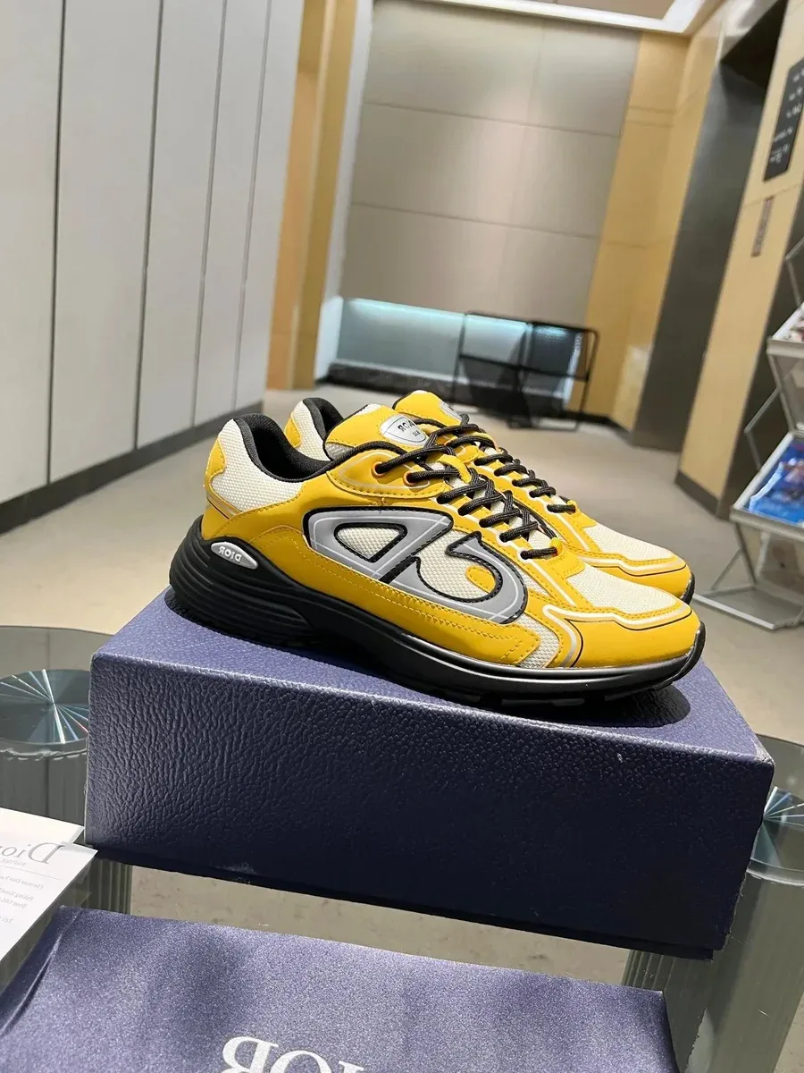 Dior Air Force 1 Yellow & White Sneakers