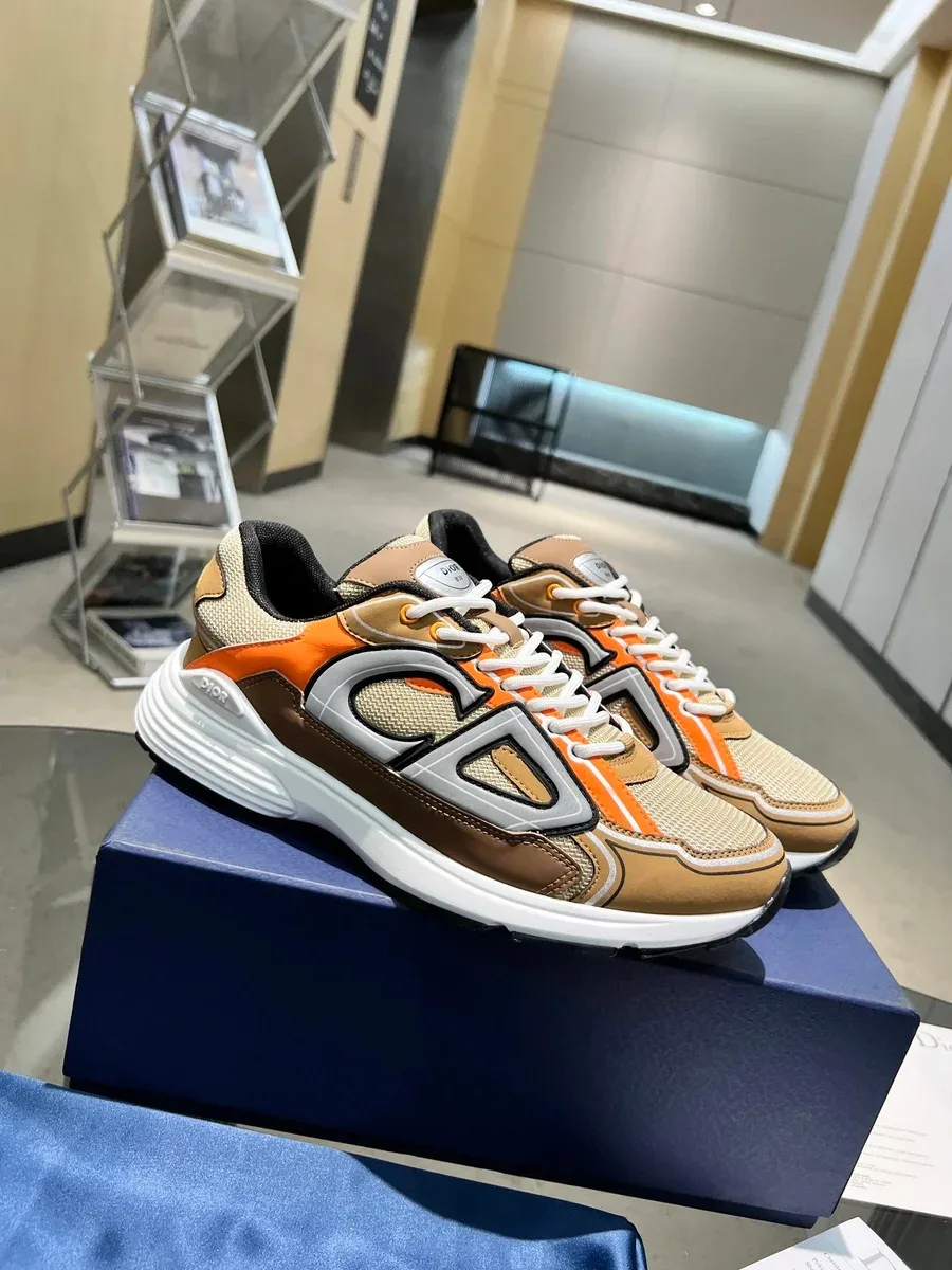 Dior Air Force 1 Beige/Orange Sneakers