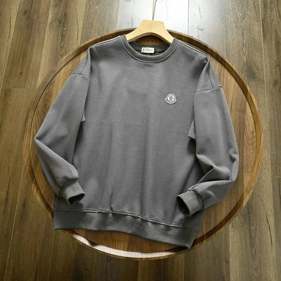 Moncler Grey Logo Patch Crewneck Sweatshirt