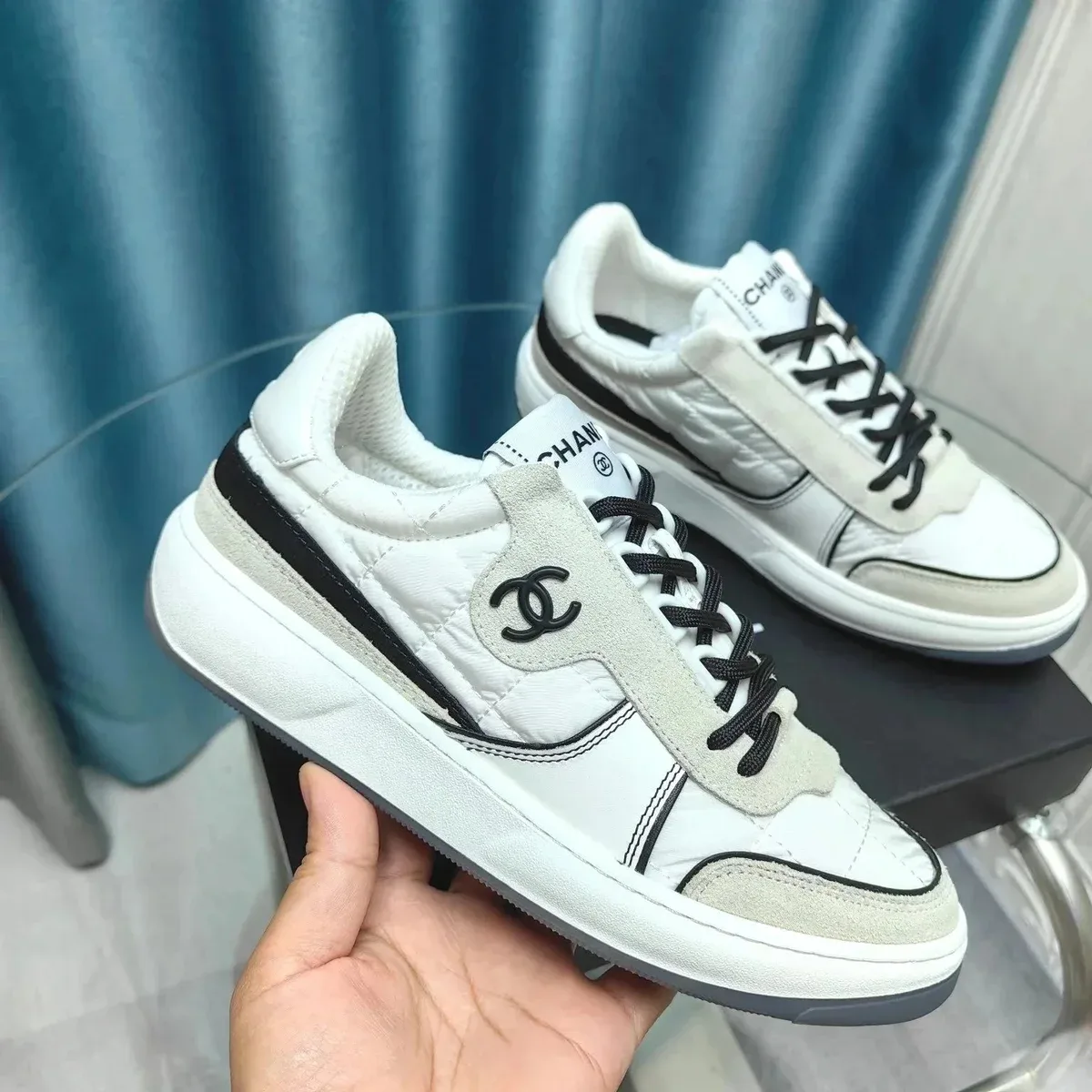Chanel Runners White/Black Sneakers